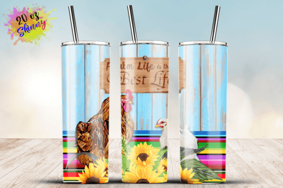 20oz Tumbler Farm Life Graphics for Crafts