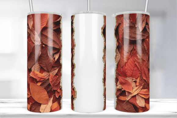 Add Your Text Fall Leaves Tumbler Wrap: Graphics for Crafts