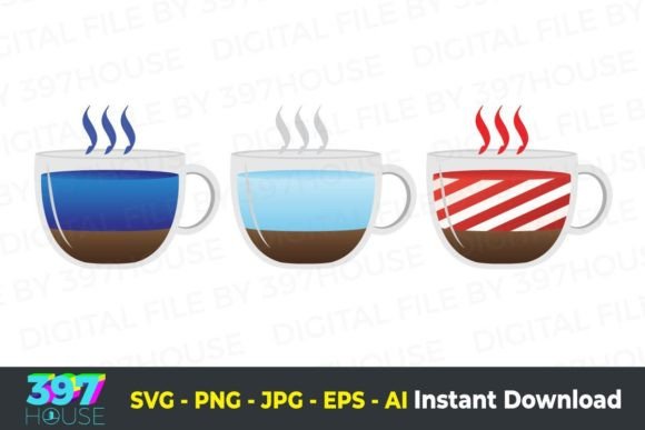 Americano Coffee Cup Graphics & Illustrations