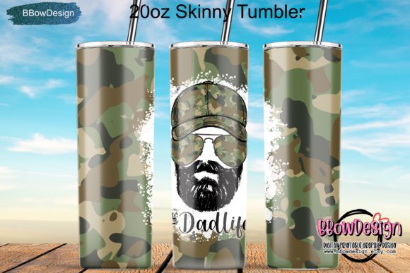 Camouflage Dad Life Graphics for Tumbler Wraps