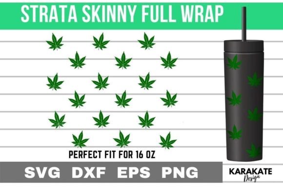 Cannabis 16oz Strata Skinny Wrap SVG: Graphics for Crafts-Driven Branding