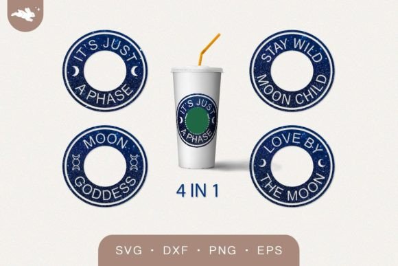 Celestial Cup Wraps Set: Graphics for Crafts