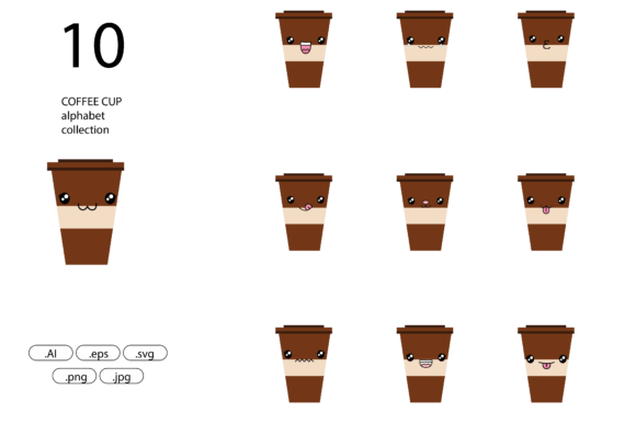 Coffee Cup Bundle Desain Vector: Graphics & Illustrations for Sellers