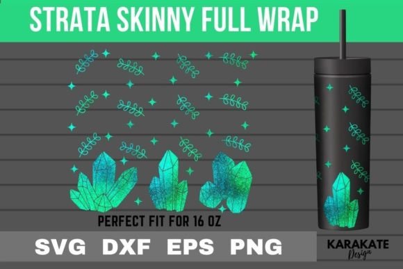 Crystals, 16 Oz Strata Skinny Wrap SVG