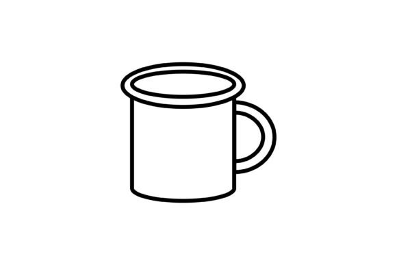 Cup or Mug Icon. Metal Camping Mug — Icons & Graphics