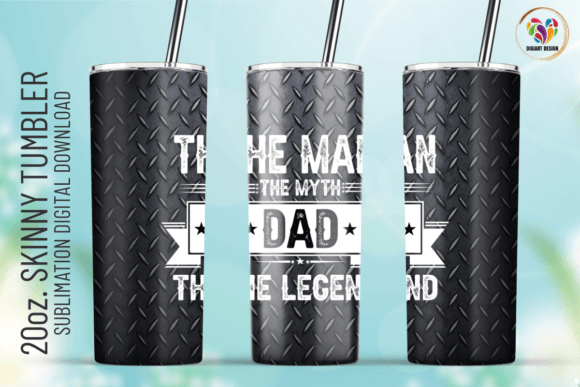 Dad Man Myth Legend 20os Tumbler Wrap: Graphics & Print Templates