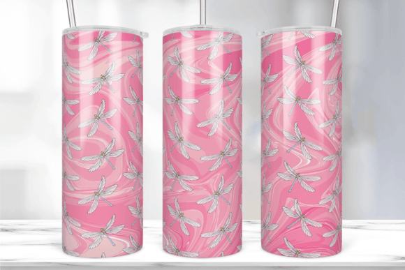 Dragonfly Tumbler Wrap Sublimation: Graphics & Print Templates