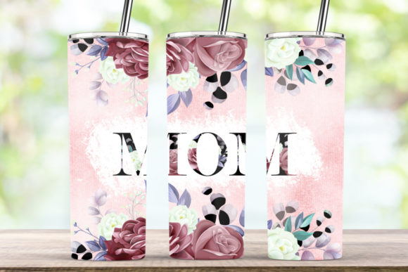Floral Mom Tumbler Graphics for Crafts