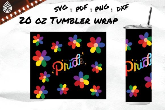Flower LGBTQ Pride Tumbler Graphics for Crafts