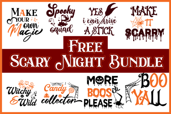 Free Scary Night SVG Graphics for T-Shirt Designs