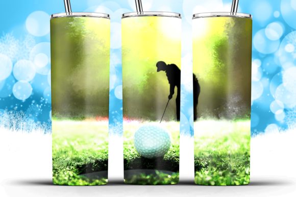 Golf Ball for Dad 20oz Tumbler Wrap: Graphics & Crafts