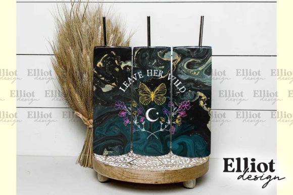 Leave Her Wild Boho 20oz Tumbler PNG: Graphics for Crafts