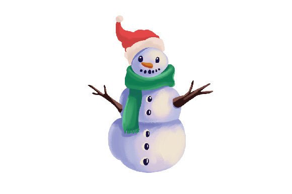 Retro Nostalgic Snowman - Sticker for Crafts & Christmas