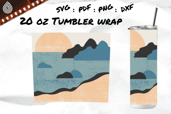 Sea, Mountain, Sun & Sand 20oz Tumbler Graphics