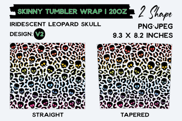Skinny Tumbler Iridescent Leopard V2: Graphics for Crafts & Content