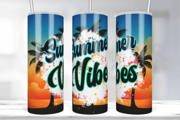 Summer Vibes Tumbler Wrap: Graphics for Crafts