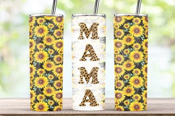 Sunflower MAMA Tumbler Wrap: Graphics for Crafts & Content