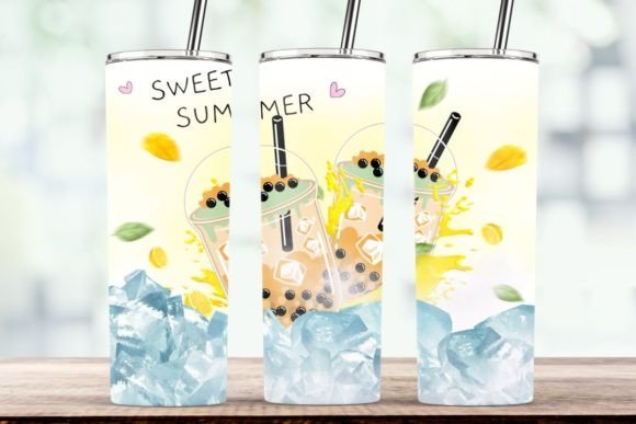 Sweet Summer Drink Time Tumbler Wrap: Graphics for Crafts & Seasonal Branding