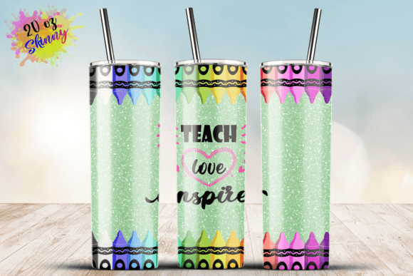 Teach Love Inspire 20 Oz Skinny Tumbler Graphics