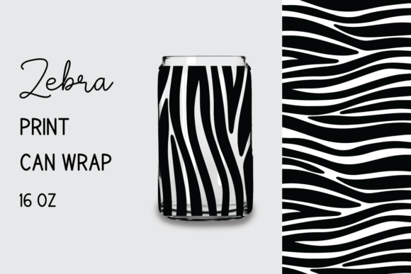 Zebra Print Can Wrap 16 Oz: Crafts & Cups Amp